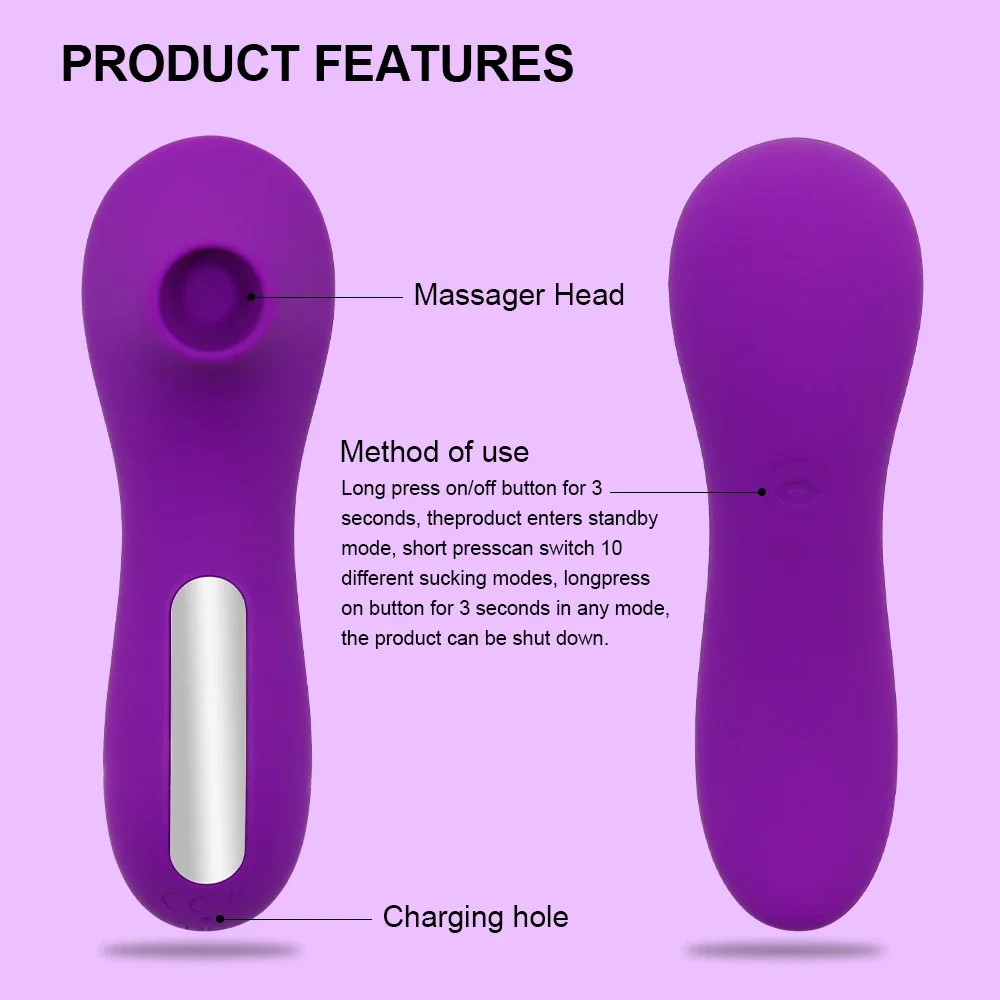 Multifunctional Oral Vacuum Stimulator Sucking Vibration Toy for Women Nipple Clitoral Massage Adult Personal Massager view 6