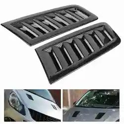 2Pcs Universal Bonnet Air Vents Engine Hood Car Exterior Parts For Focus RS MK2 StyleCarbon Fiber Color