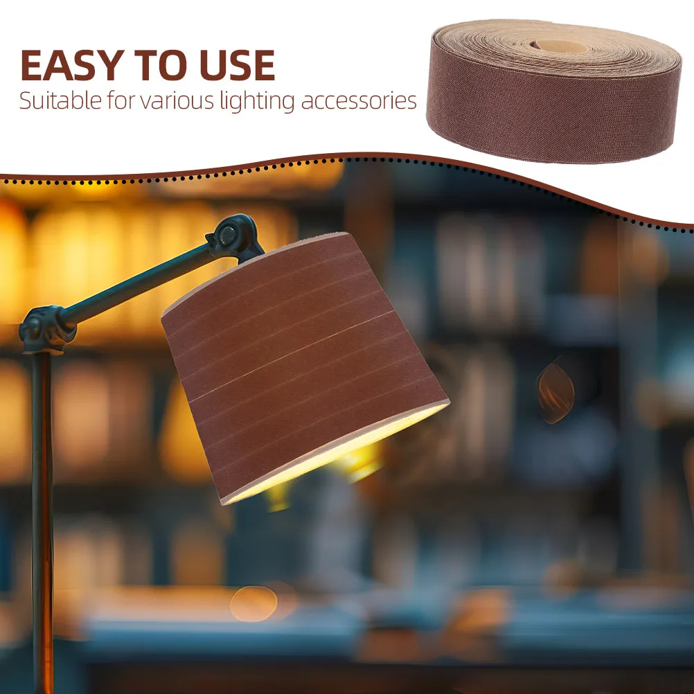 2Pcs Adhesive Lampshade Edging Strips Cloth Banding Tape for Lamp Covers DIY Repair Renewal Warm Cozy Atmosphere Living Space