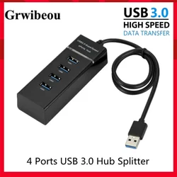 4 Ports USB 2.0 3.0 HUB Splitter High Speed Multi Splitter USB Adapter Expander Cable For Desktop Xiaomi Macbook Laptop Adapter