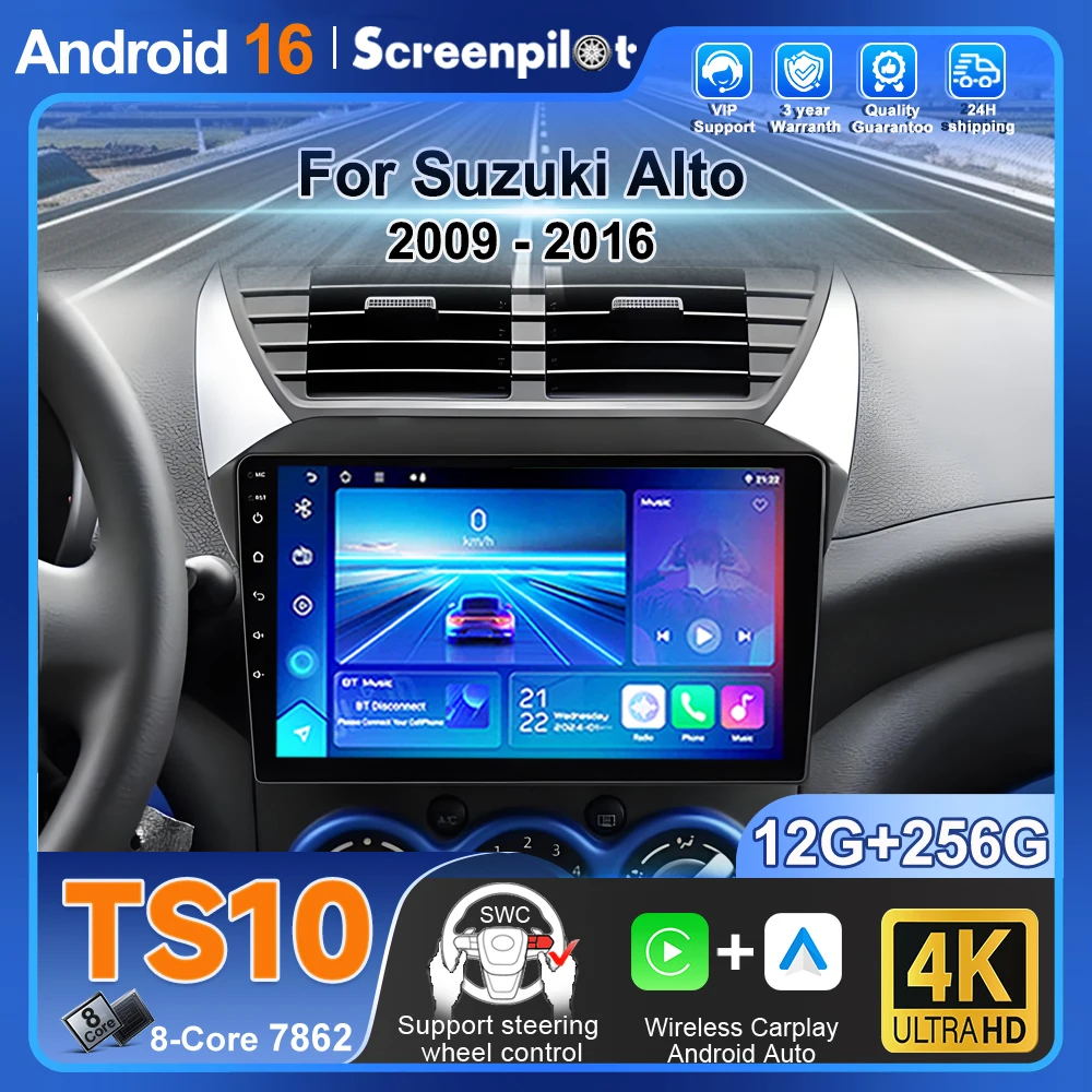 Para Suzuki Alto 2009 2010 2011 2012 2013 2014 2015 2016 Rádio Auto Android 16 Estéreo Multimídia Player GPS Navegação Carro GPS