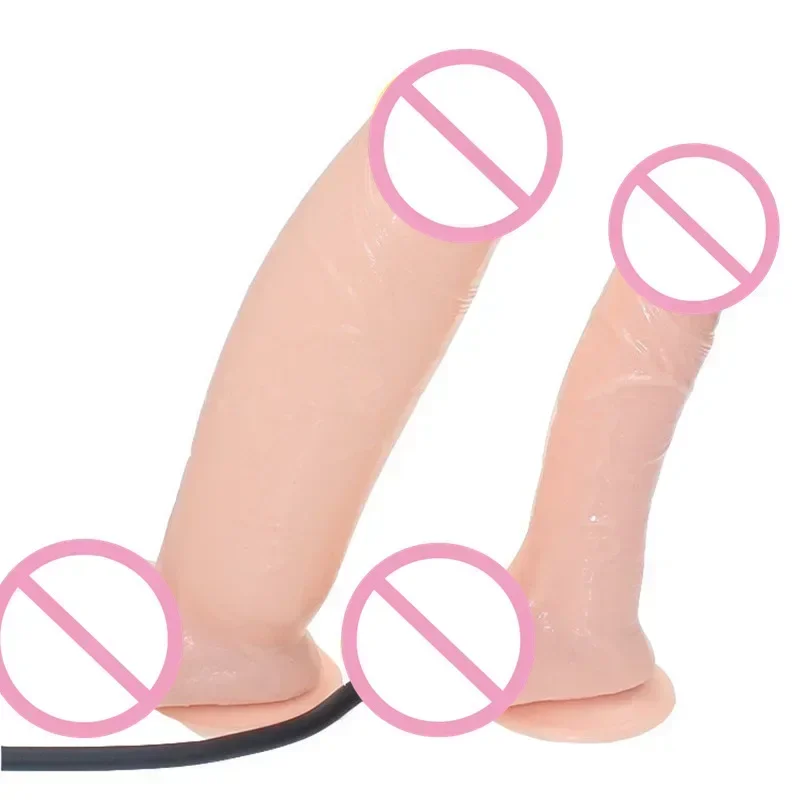 Huge Inflatable Dildo Suction Cup Anal Plug Realistic Penis Pump Big Butt Plug Vaginal Stimulation Sex Toys for Women Female