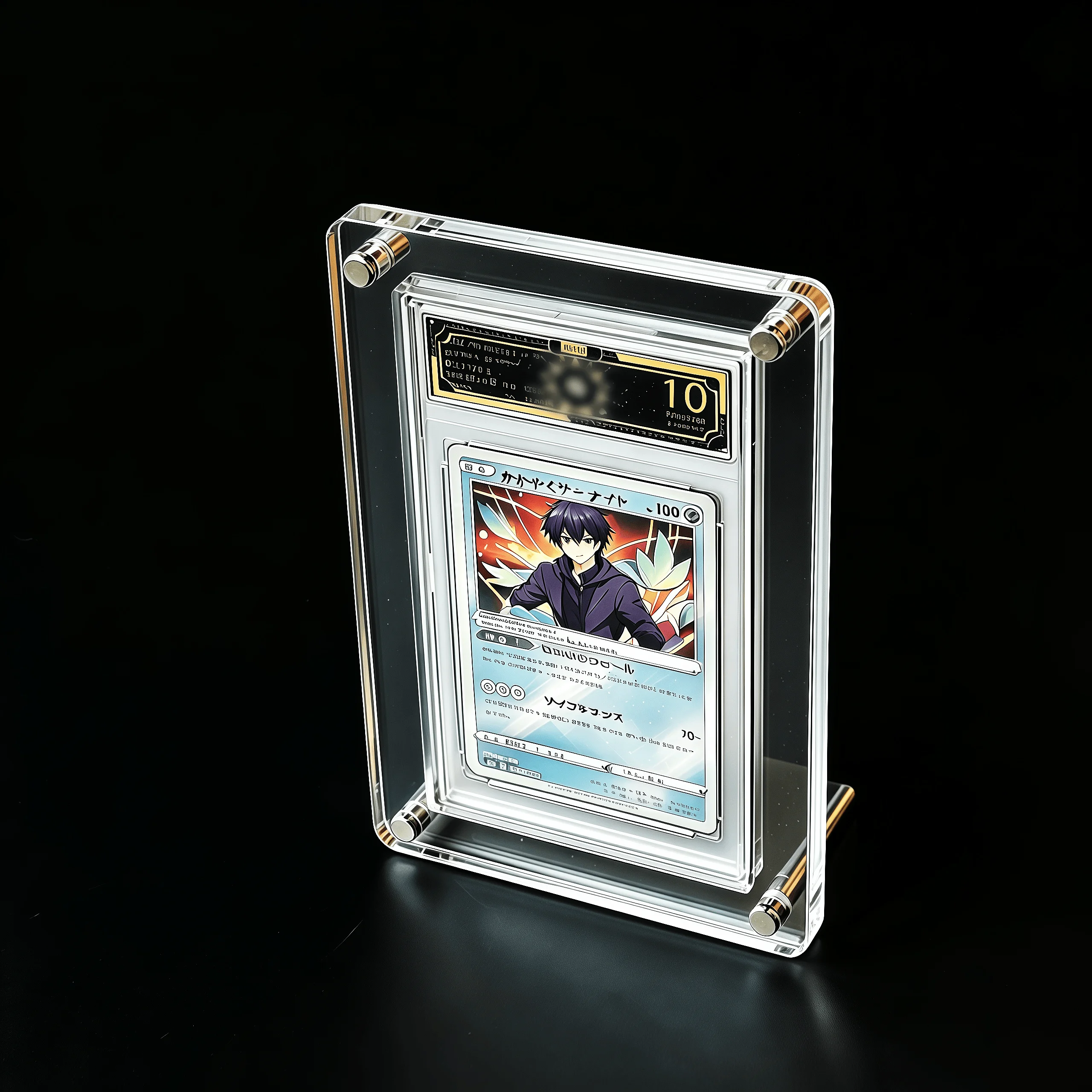 1-Slot Acryl-Kartenständer für Bewertete Sammelkarten, 35PT Dick, Ultimative Präsentation für bewertete Pokémon, Yu-Gi-Oh Karten, Kristallklare Vitrine, Geschenk