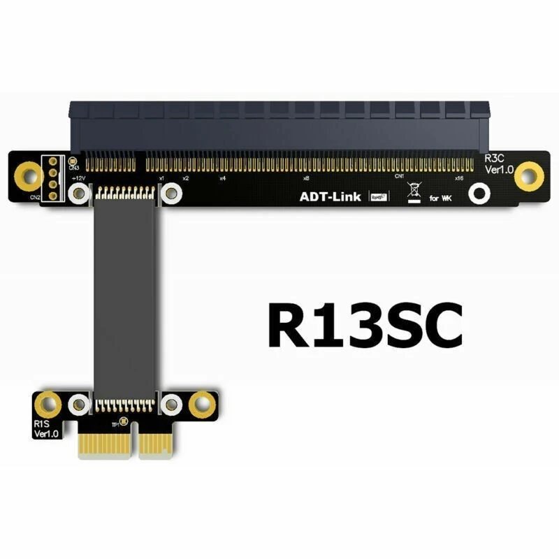 YY+FOR Gen3.0 PCIe Card 1x to 16x Adapter No need USB PCI-E x1 x16 GPU Riser Adapter
