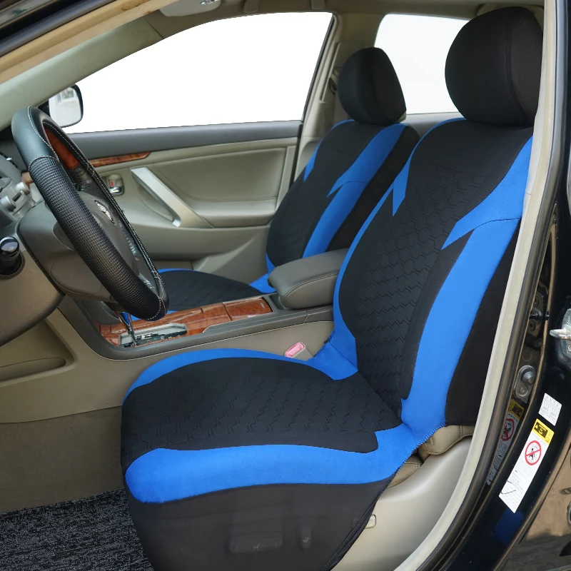 AUTOPLUS Blue Universal Seat Car Cover Black Diamond Fabric Lattice Car Accessories Interior Fit Most Car SUV Van Seat Protector