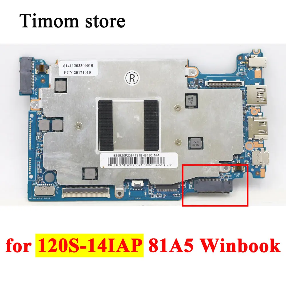 

N4200 N3450 N3350 RAM 2G 4G 8G SSD 32G 64G для 120S-14IAP 81A5 Winbook ideapad Lenovo Оригинальная материнская плата для ноутбука