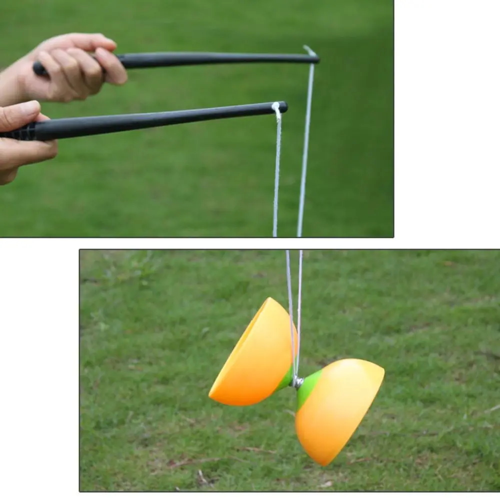 Sensory Training Equipment Leather Chinese Diabolo Soft Thicken Chinese Yo-yo Bowl Shape Diabolo Toy Outdoor