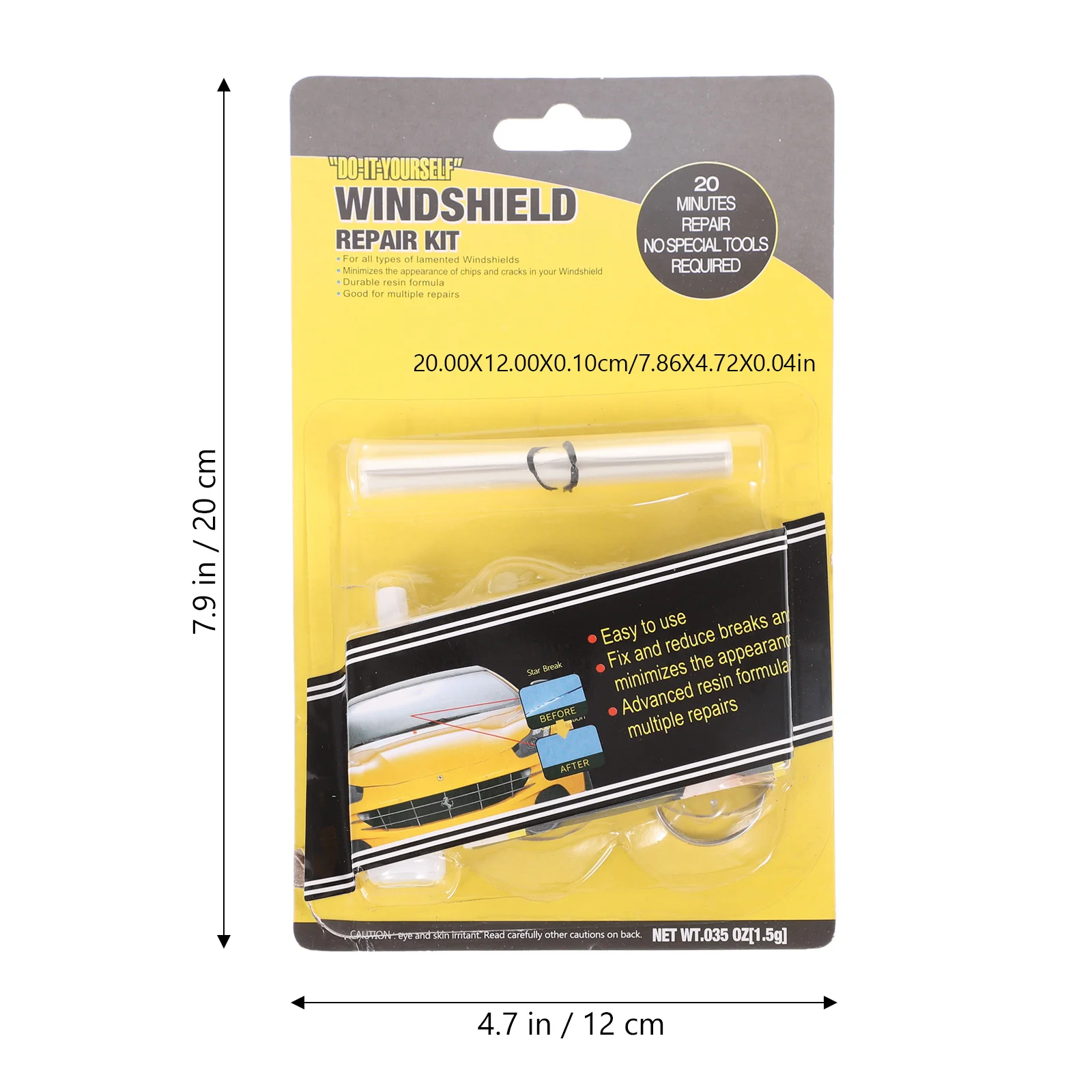 Glass Repair Kit Glue for Car Windshield Repairman Restoration Windscreen Crack Chip