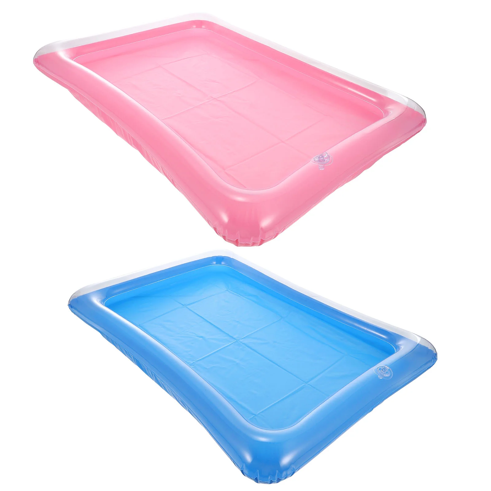 2 Pcs Water Inflatable Tray for Ice Holder Pool Beer Serving Cooler Drink Bar Party Swimming Pvc Accessories