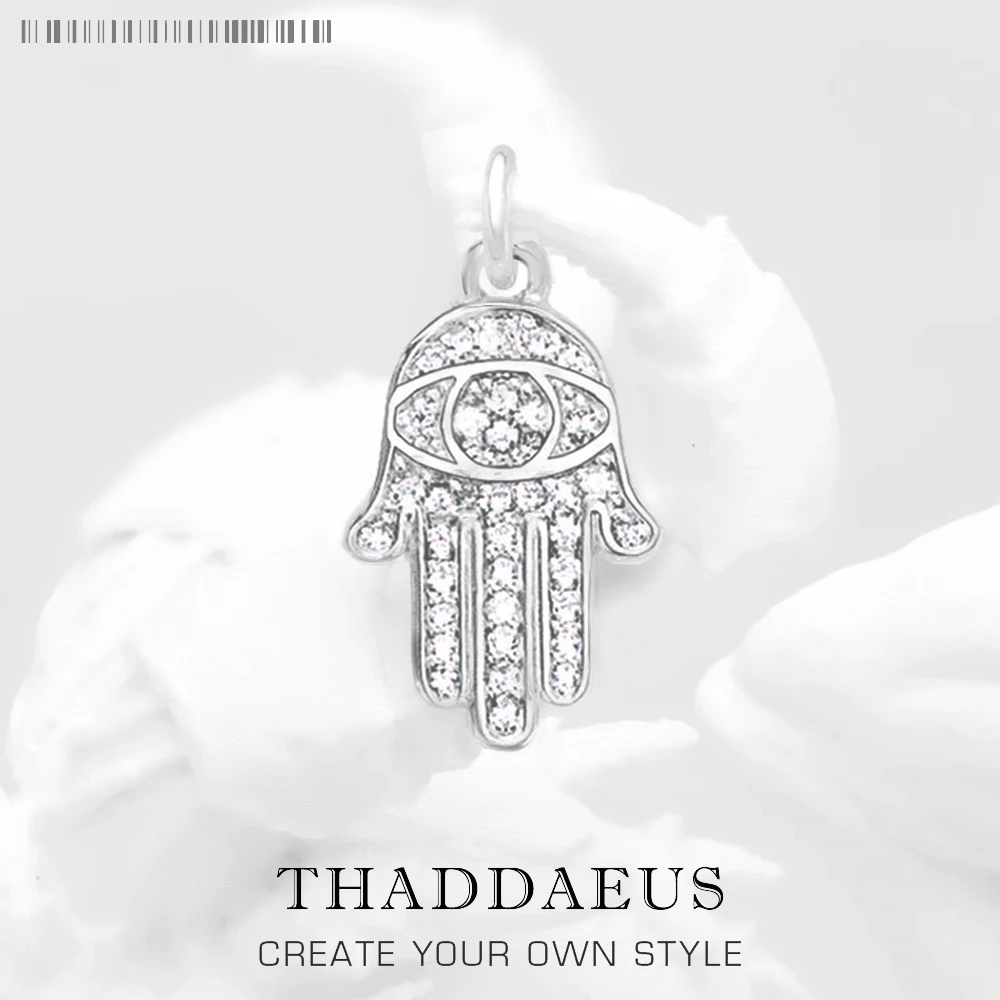 Pendant Fatima's Hand,Brand Fashion Trendy 925 Sterling Silver Jewelry Europe Accessories Gift For Women Men