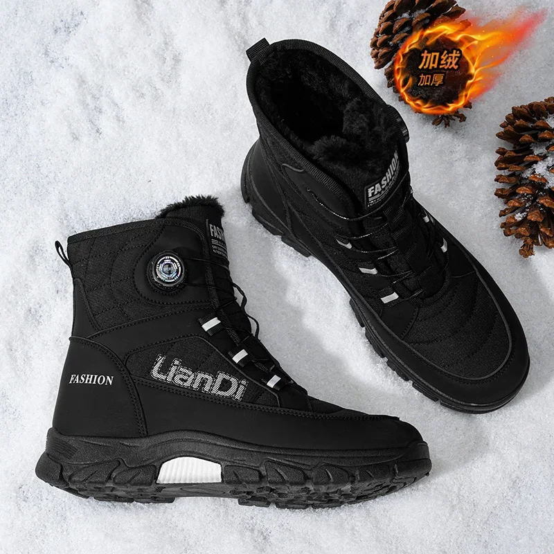 

Size 48 Men's Shoes Top Quality Winter Snow Boots Warm Anti-chill Cotton Boots Men's Hiking Boots Outdoor Sneaker Botas Hombre