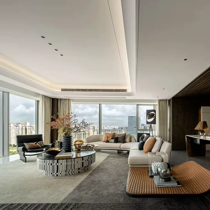 

Sanhai Light Interior Design Ретро 3D Рендеринг Строительство Рисунок Penthouse Дом Индивидуальный продукт Дом Изысканный