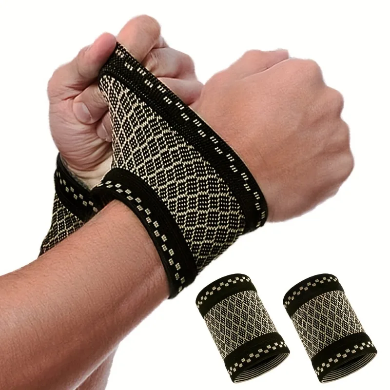 1pc Order Plus Size Copper Wrist Compression Sleeves, Compression Wristbands, and Men's and Women's Sports Elastic Wristbands