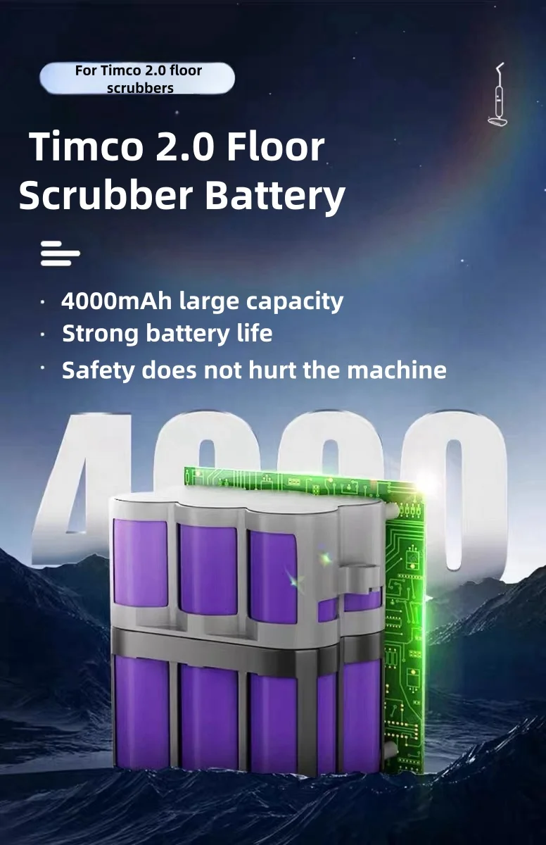 4000mah battery for Tineco Floor ONE S5 PRO 2/S5 Smart/Steam Floor Scrubber Battery 21.6V