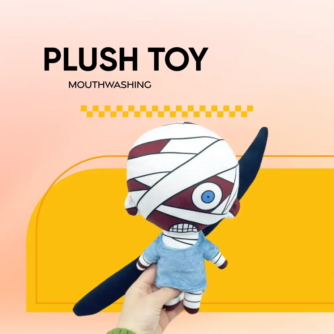 

New 25cm Mouthwashing Curly Plushies Toys Cute Soft Stuffed Pillow Game Character Dolls For Kid Birthday Christmas Gift