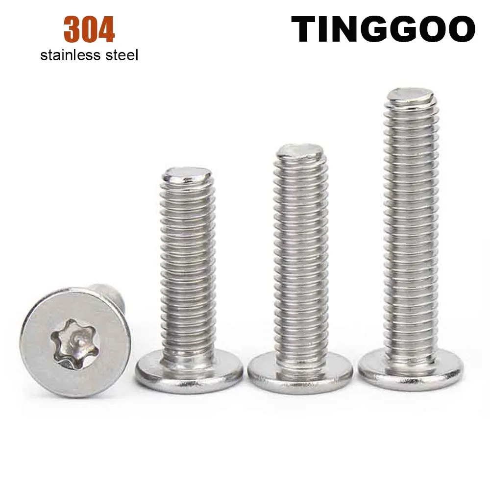 5/50pcs CM M1.6 M2 M2.5 M3 M4 M5 M6 M8 304 A2-70 Stainless Steel Six-Lobe Torx Ultra Thin Super Low Flat Wafer Head Screw Bolt