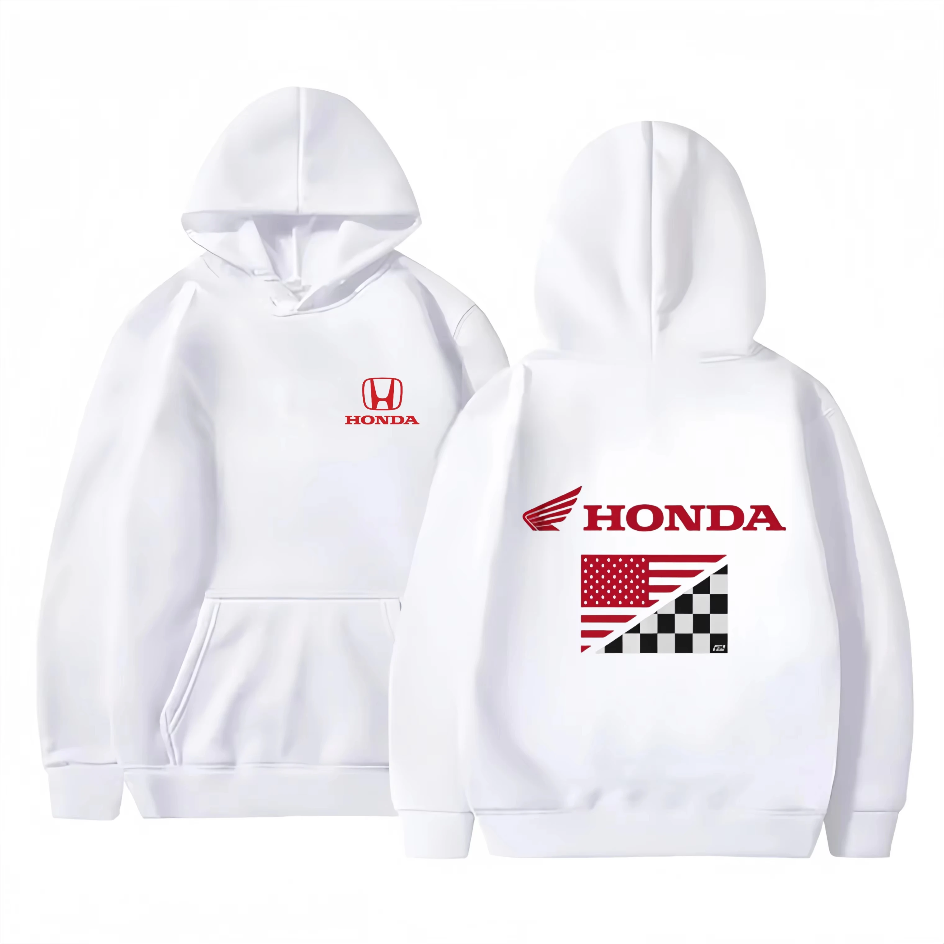 

Осенне-зимняя новая толстовка с капюшоном в стиле ретро с флагом Honda, повседневный джемпер, унисекс, толстовка с логотипом и принтом, удобная толстовка, топ