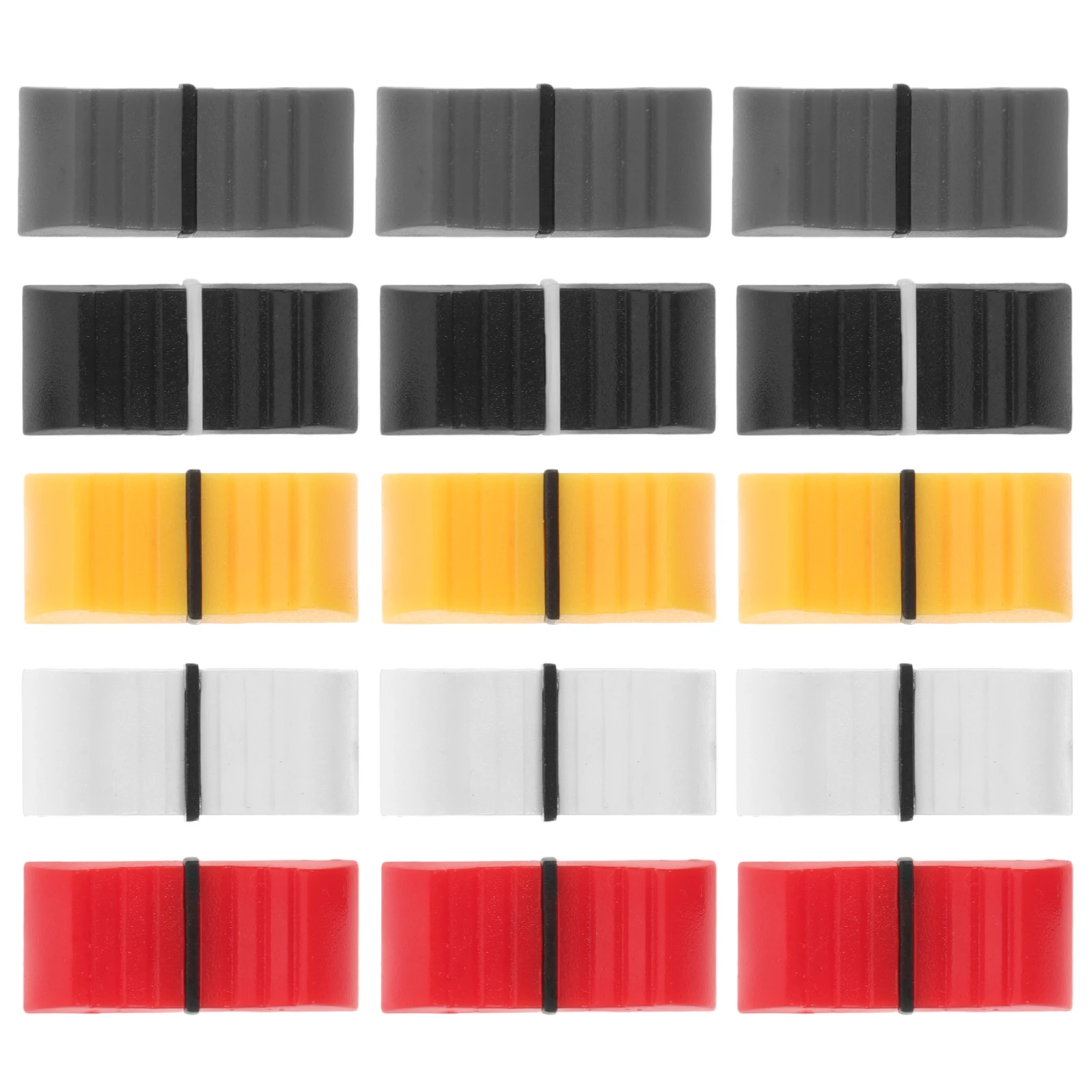 

50pcs Mixer Slider Knobs 4mm Inner Hole Mixer Slider Mat Black Plastic Replacement DJ Equipment Accessories