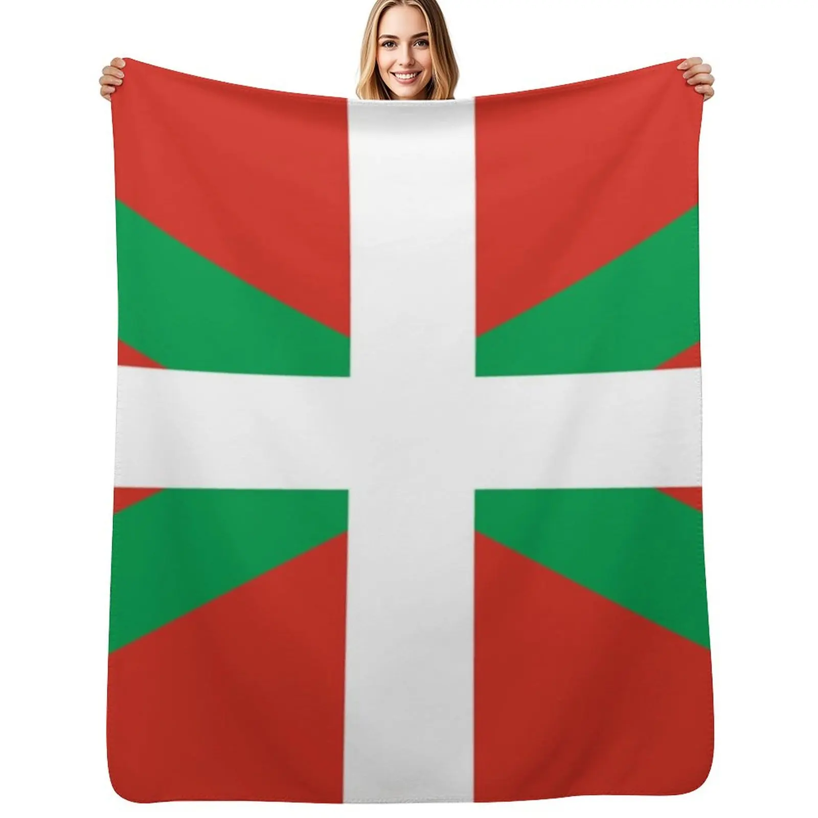 

Basque flag Throw Blanket Compact Warm Blanket for Car Road Trip