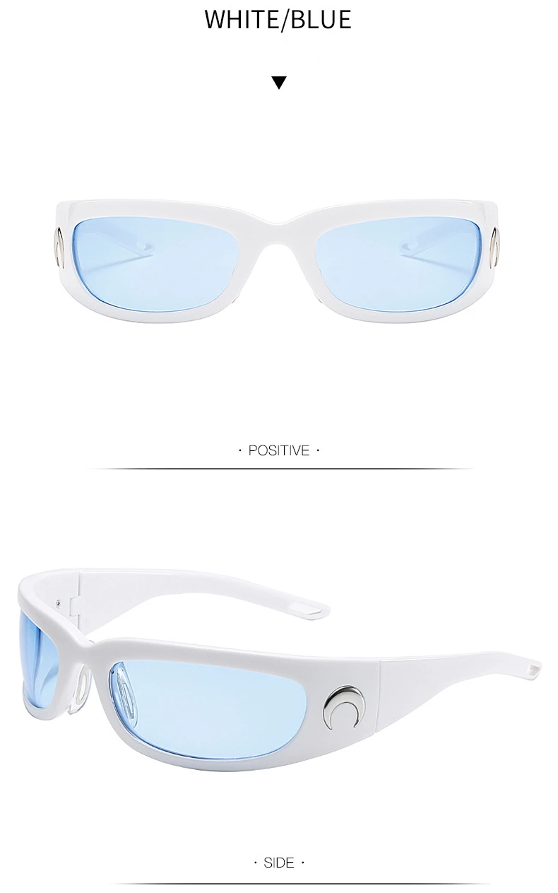2026 Neue Rechteckige Sonnenbrille für Damen und Herren Vintage Outdoor Radsport Hip-Hop Punk Sonnenbrillen Y2k Brillen – Detail 19