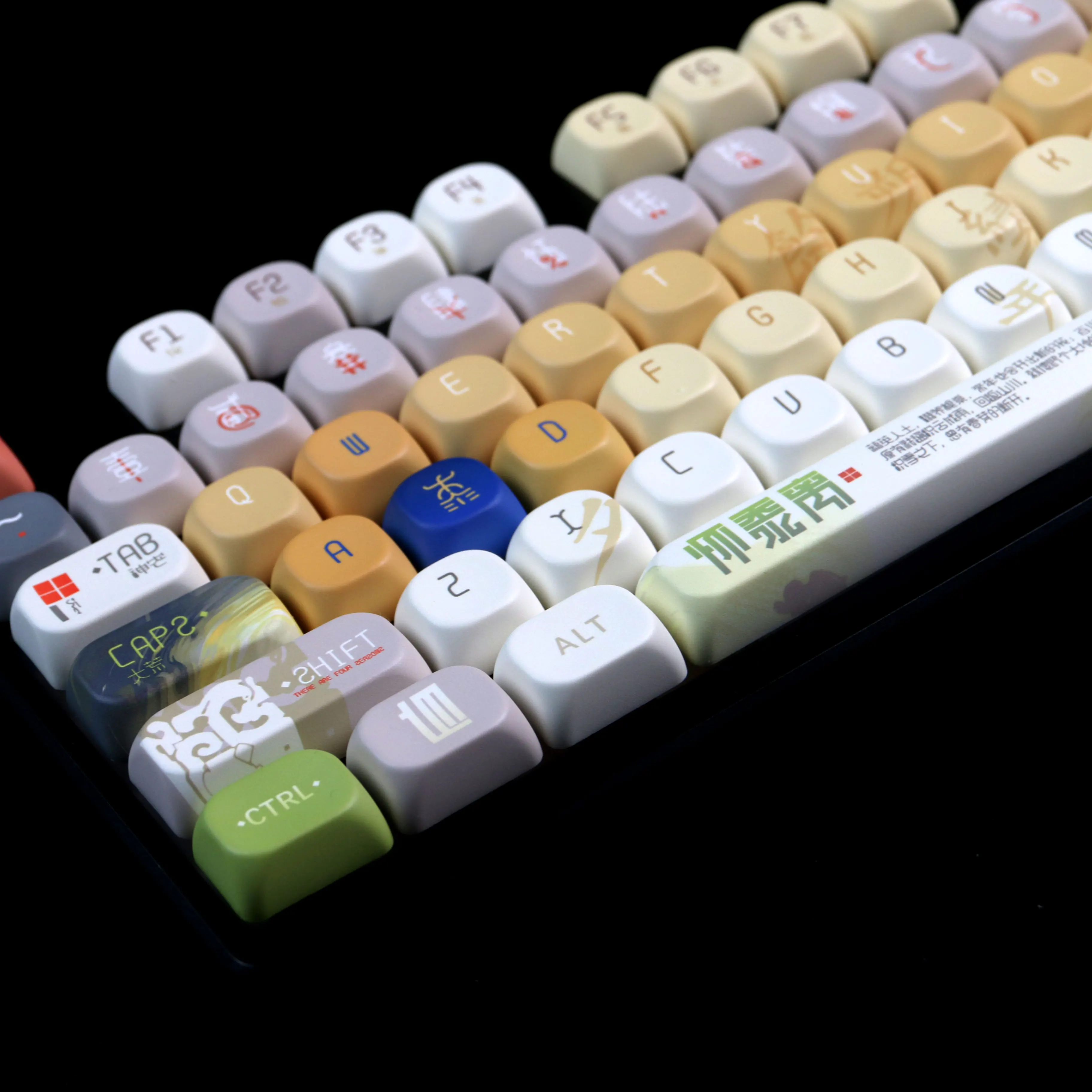 

120-клавишные колпачки для клавиш в стиле аниме Huai Shuli Theme Keycap Game Key Cap PBT DYE SUB Cherry MX Switch для механической клавиатуры 61 64 68 78 87