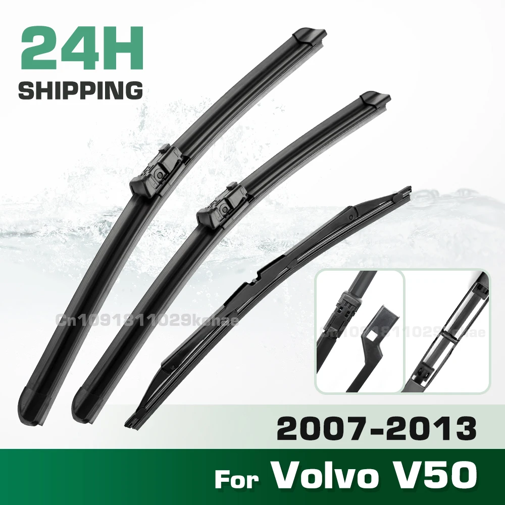 

GREATROAD Wiper LHD&RHD Front & Rear Wiper Blades Set For Volvo V50 2007 - 2013 Windshield Windscreen Window Brushes