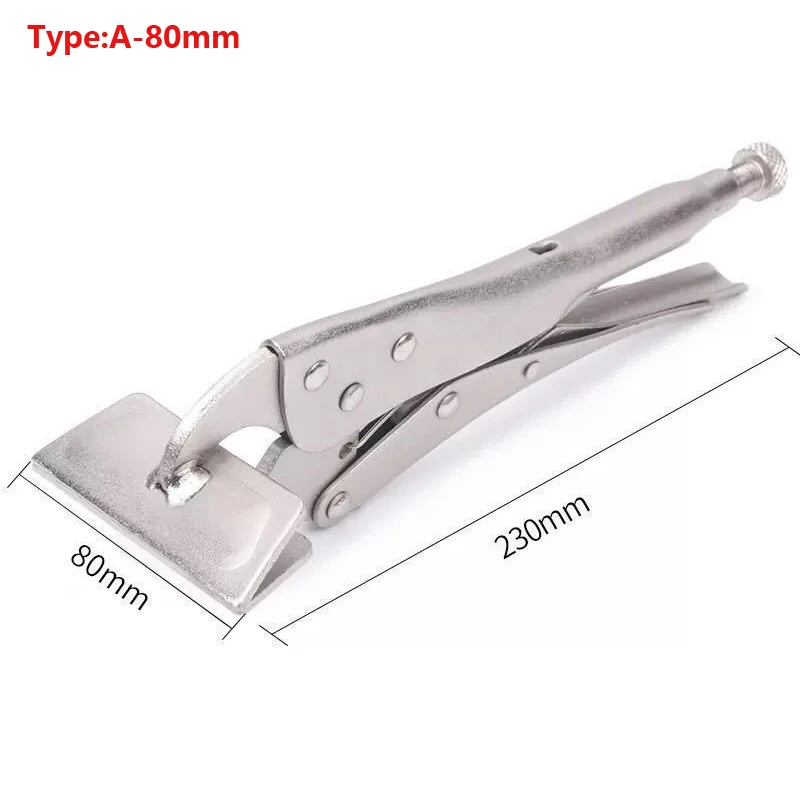 1PC Locking Sheet Metal Clamps Welding Tool Adjustable Opening Flat Mouth Pliers  Flat Folding  90 Degree Right Angle Pliers ﻿