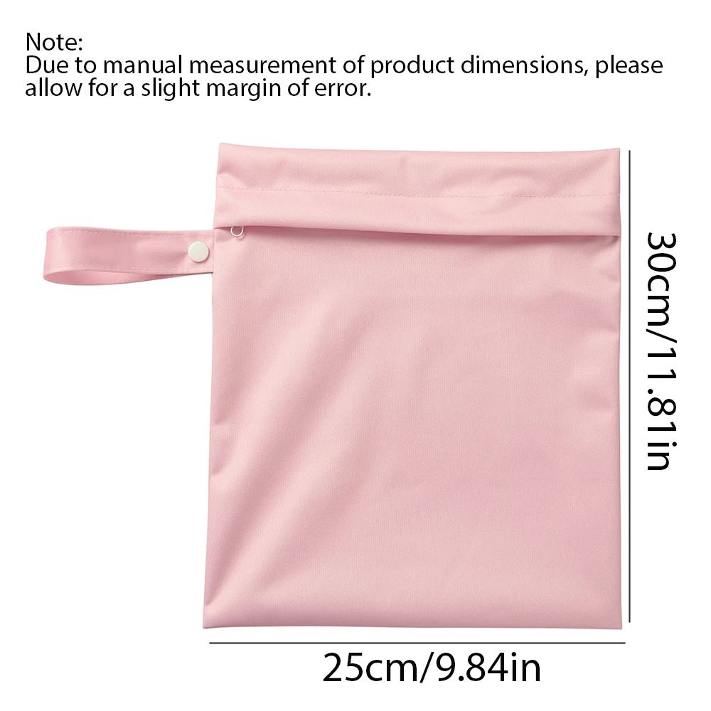 Print Cloth Diaper Storage Pouch With Snap Handle Portable Multi‑Purpose Travel Organizer Bag For Soiled Clothes Swimsuit