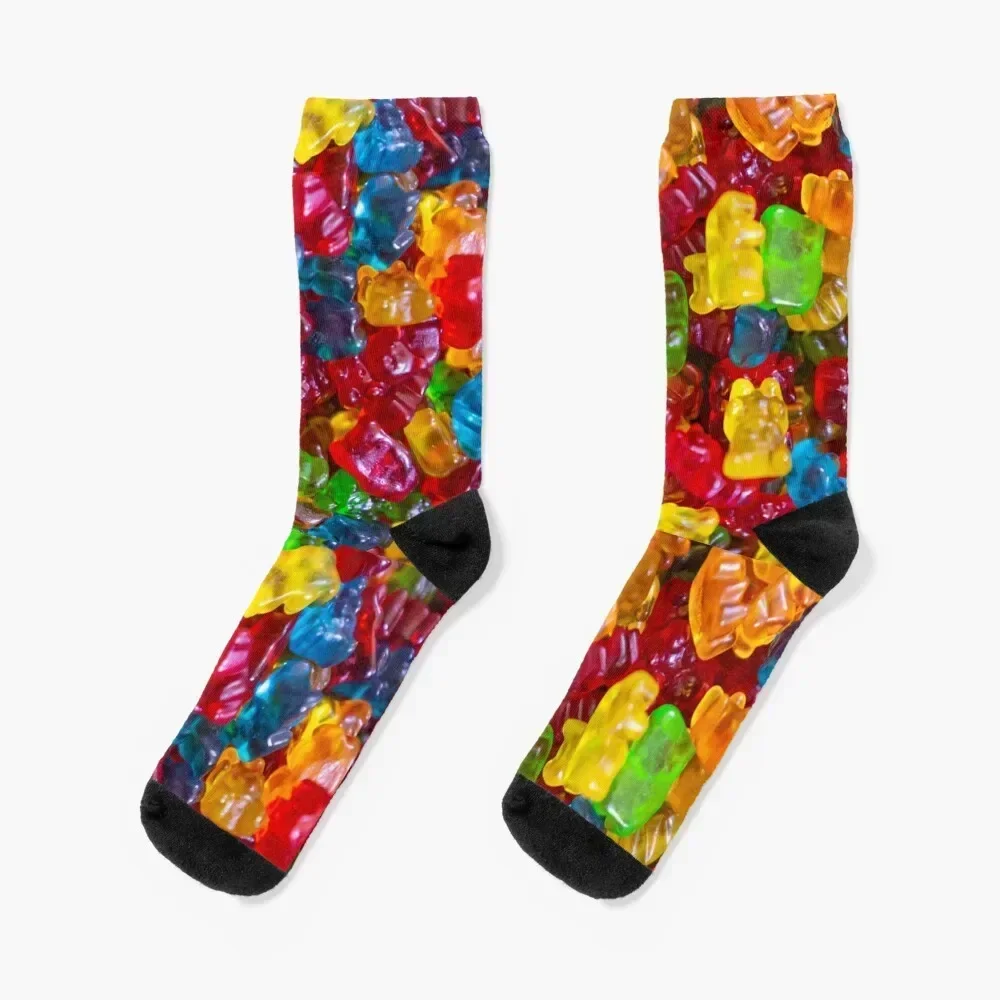 Delicious Rainbow Gummy Bears Socks custom christmass gift kids retro Socks Women's Men's