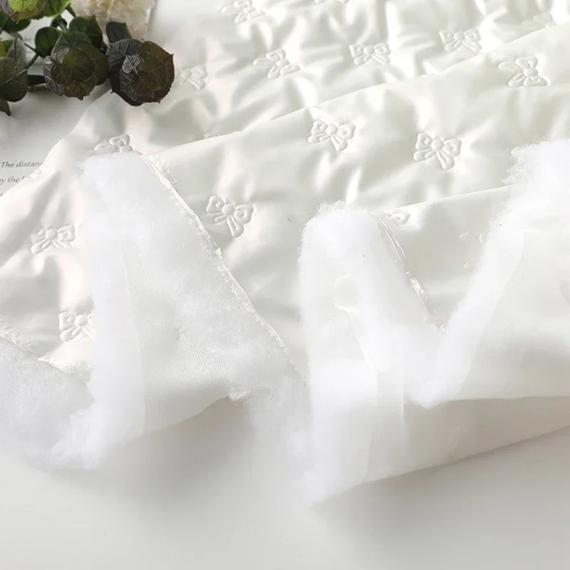 

Candy Colored Waterproof Heart Embossed Fabric for Diy Winter Jackets Handbags Ultrasonic Printed Craft Material Sewing Supplies