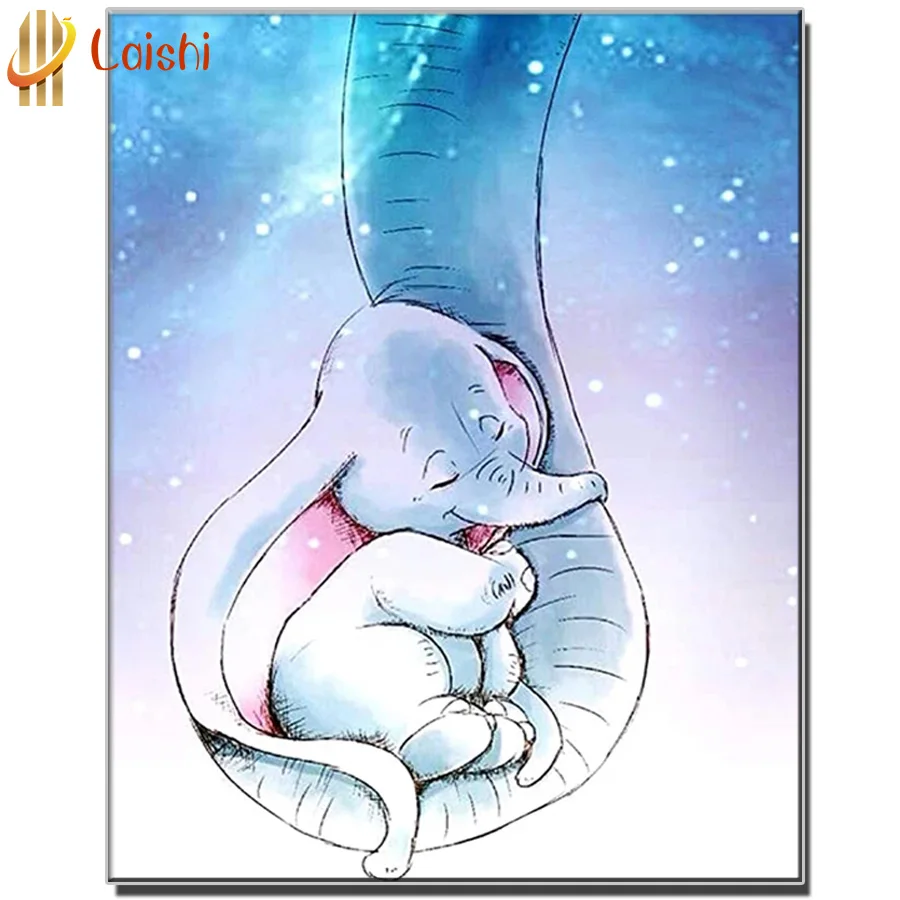 

Diamond Painting Cartoon Elephant Nose Full Drill Cross Stitch Diamond Embroidery Art Gift Kits Home Decor Children's day Gift