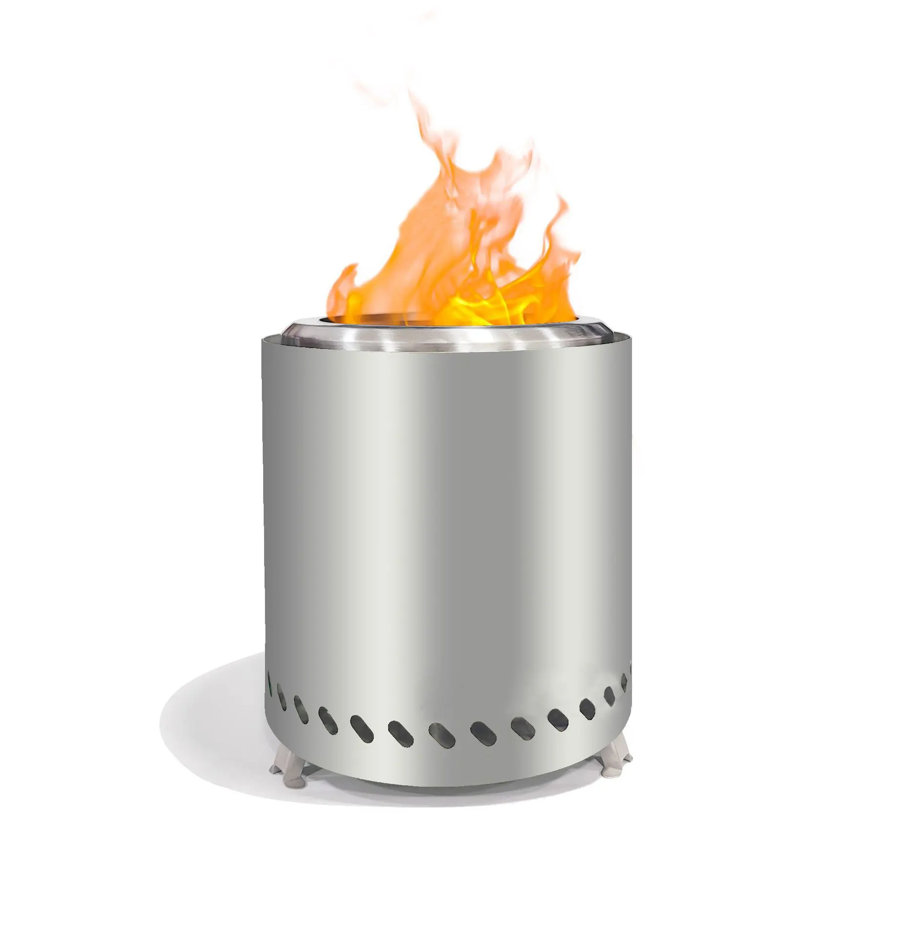 Outdoor Portable 304 Stainless Steel Fire Pit for Hiking Camping BBQ Grill Stove Mini Cookware Set for Cooking Burning