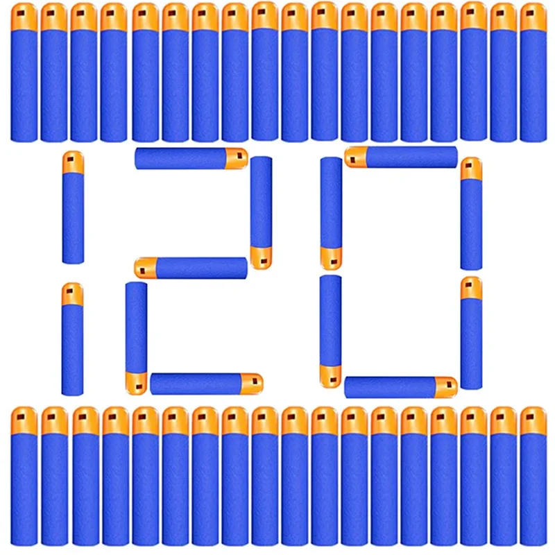 어린이 슈팅 게임 리필 다트 총알 팩, N-Strike 메가 블래스터 마스토돈 장난감 총 액세서리 호환, 9.5cm * 1.9cm