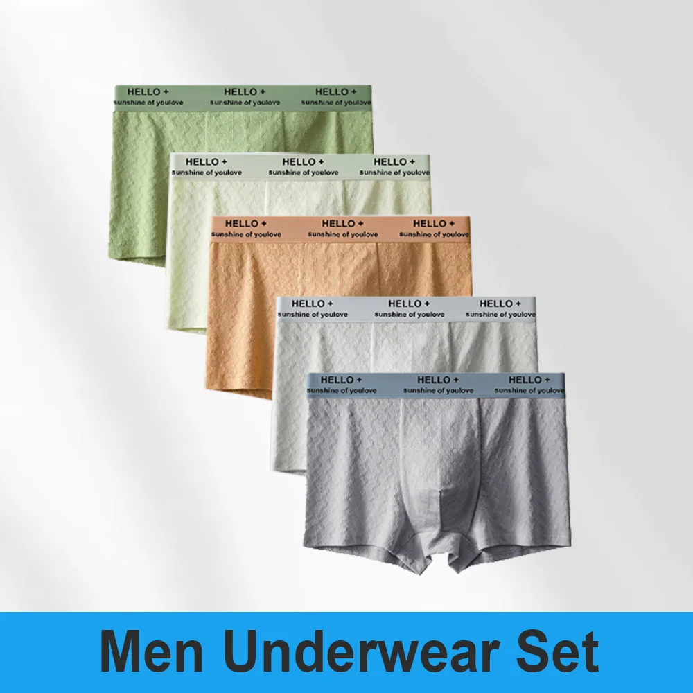 

3Pcs Men's Cotton Boxer Shorts Underwear U Convex Male Lingerie Sexy Panties Man Underpants Homme Shorts