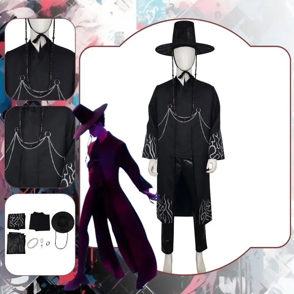 Kpop Demon Hunters Jinu-Disfraz de Saja para niños, uniforme, sombrero, juego de rol, trajes de ídolo de grupo, traje de Carnaval de Halloween