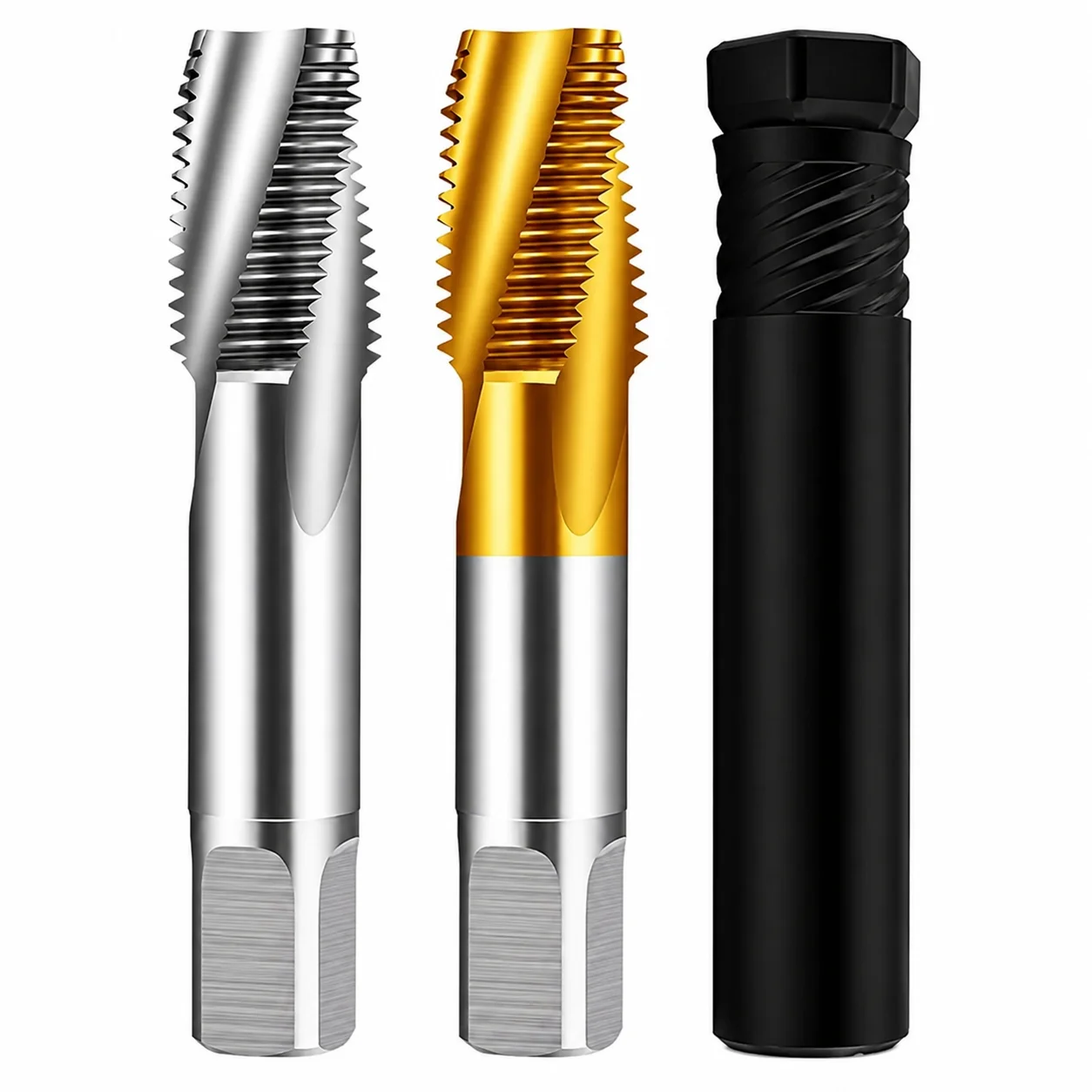 1PCS HSSE-M35 JIS TiN Coated Pipe Spiral Flute Tap NPT/NPS 1/16/1/8/1/4/3/8/1/2 Machine Thread Tapping Tool