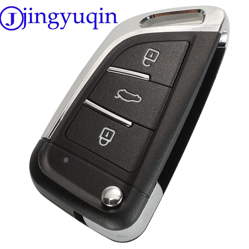 jingyuqin 3 Buttons For Citroen Senna C3 C5 Remote Control  Key With Electronics 433Mhz Uncut Blade Car Keys