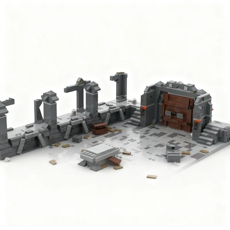 2500 pièces MOC Hobbit Seigneur des Anneaux La Tombe de Balin Modèle de blocs de construction Jouet de construction Cadeaux de Noël Briques éducatives Anniversaire