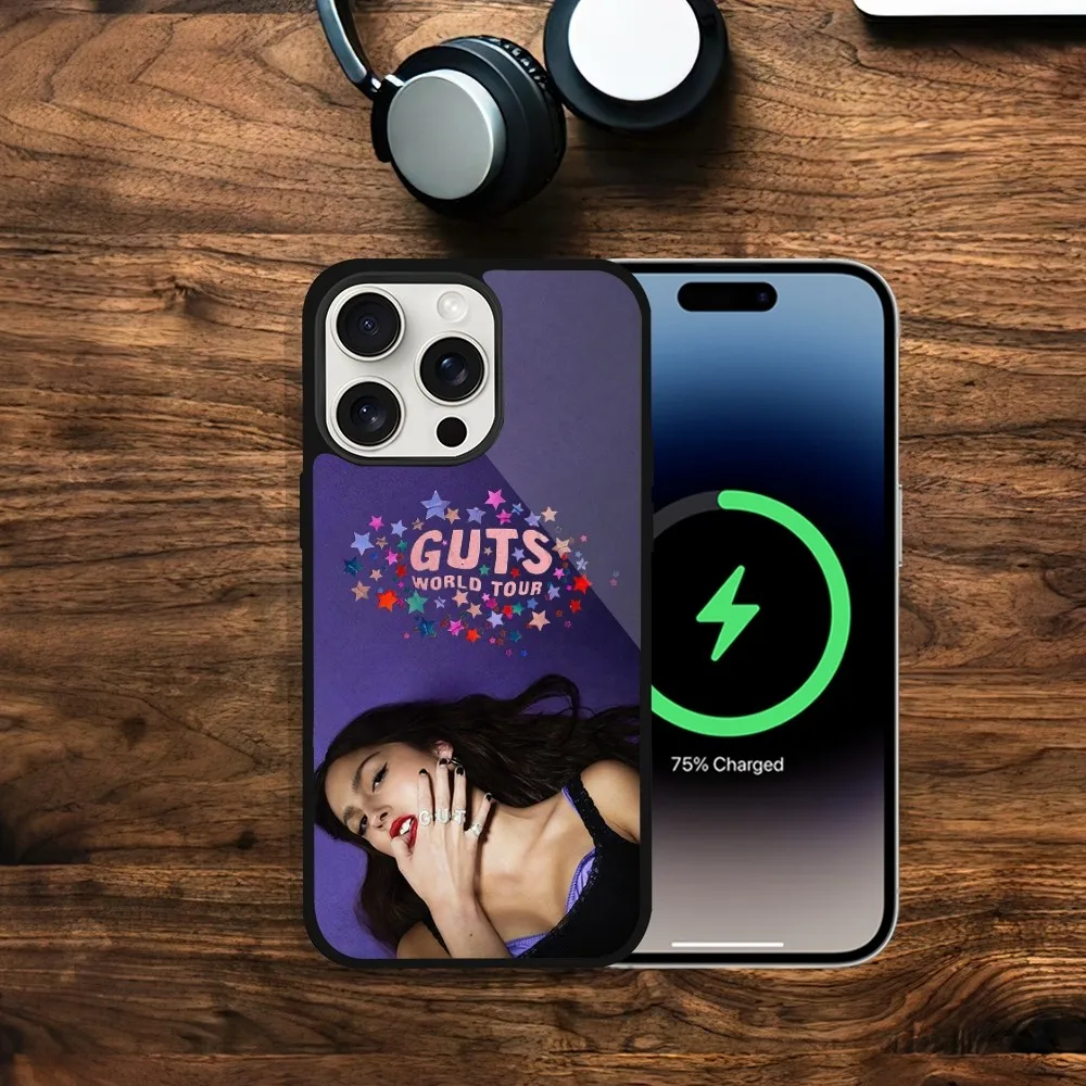 Singer O-Olivia GUTS R-Rodrigo Phone Case For iPhone 11 13 12 14 15 Plus Max Pro Magsafe Magnetic Wireless Charging shell