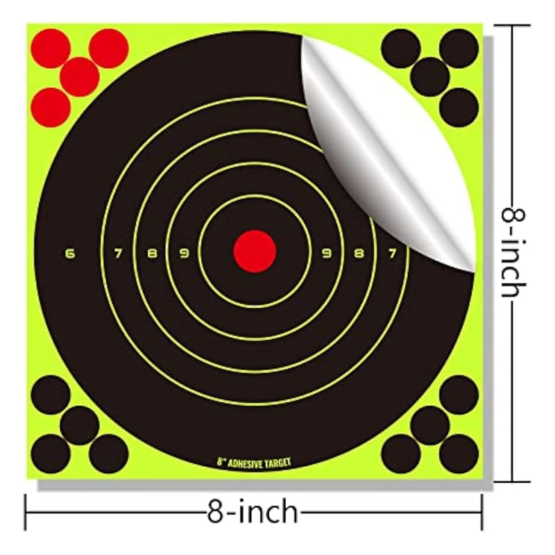 100pcs Fluorescent Green Target Stickers Bow and Stickers-AT48