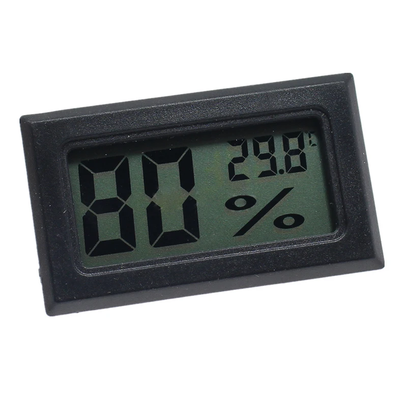 

black Mini LCD Digital Thermometer Hygrometer Celsius Indoor Portable Temperature Sensor Humidity Instruments for fish tank pet