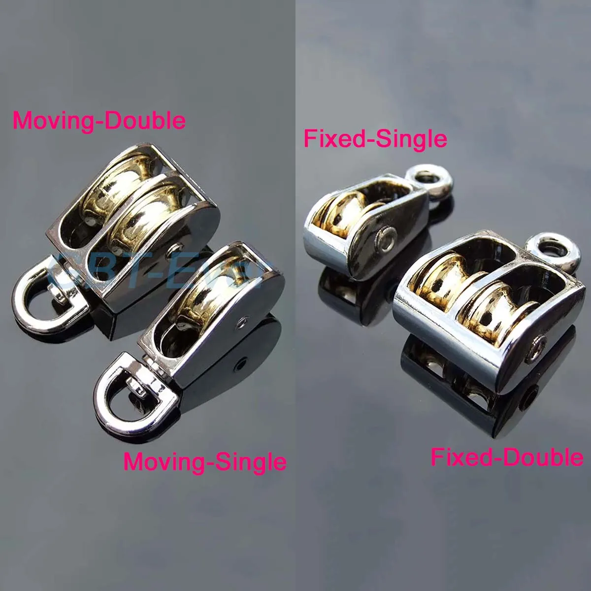 1Pcs 36/43/52/58/75/86mm Lifting Rope Roller Pulley Wheel Climbing Mini Pulleys Metal Sheave Zinc Alloy Katrol Wiel