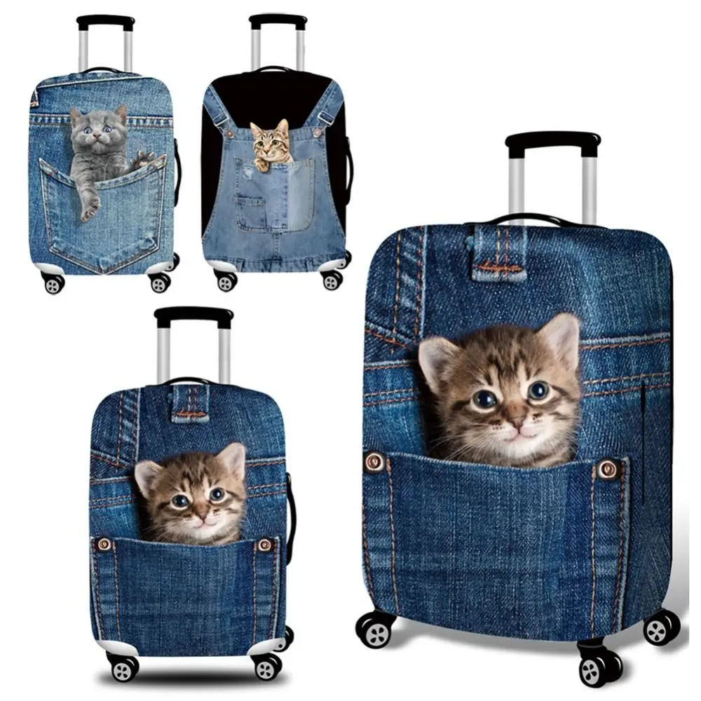 Travel 3d Animal Pattern Luggage Protective Cover Suitable For 18-32 Inch Trolley Suitcase Dust Cover Perfect Elasticity