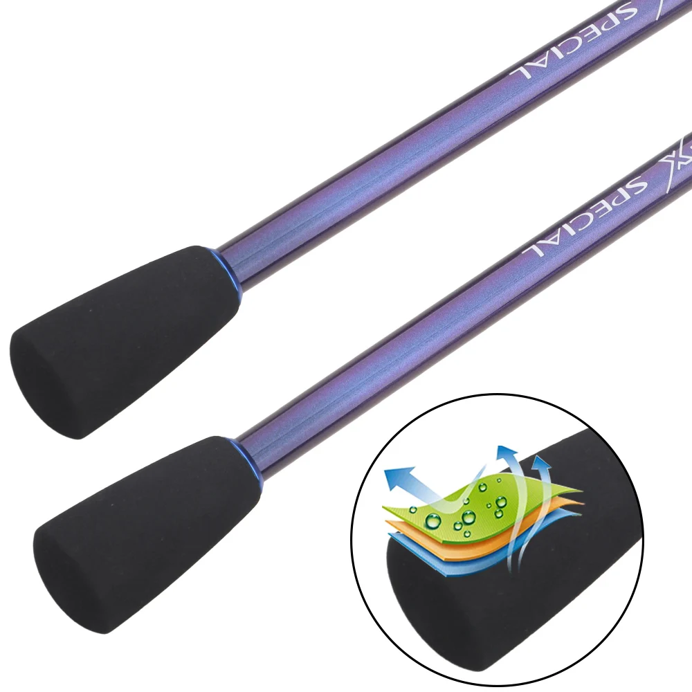 ROLLFISH Boat Carbon Fiber Light Jigging Fishing Rod Spinning Casting Lure Fishing Rod Saltwater 2 Sections 1.68-1.98m