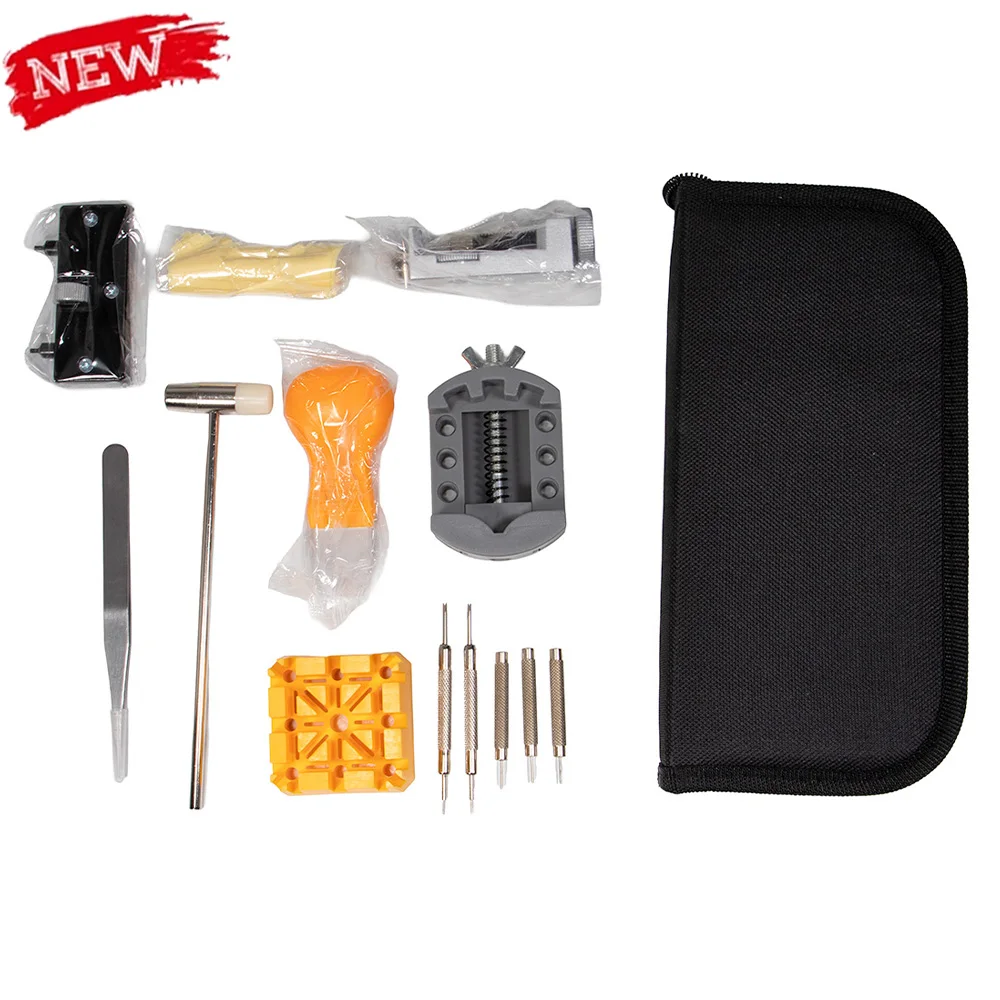 Watch Opener Repair Tool Kit Clock Pry Knife Screwdriver Pin Hammer Set Watchmaker Watch Maintenance Remove Strap Repair Kit
