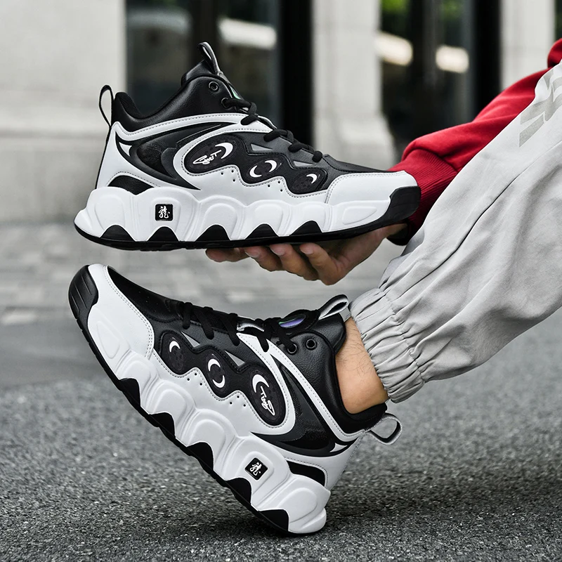 남성용 겨울 부츠 따뜻한 방수 미끄럼 방지 플러시 스니커즈 신발 - 겨울 슬리퍼 남성 테니스 부츠