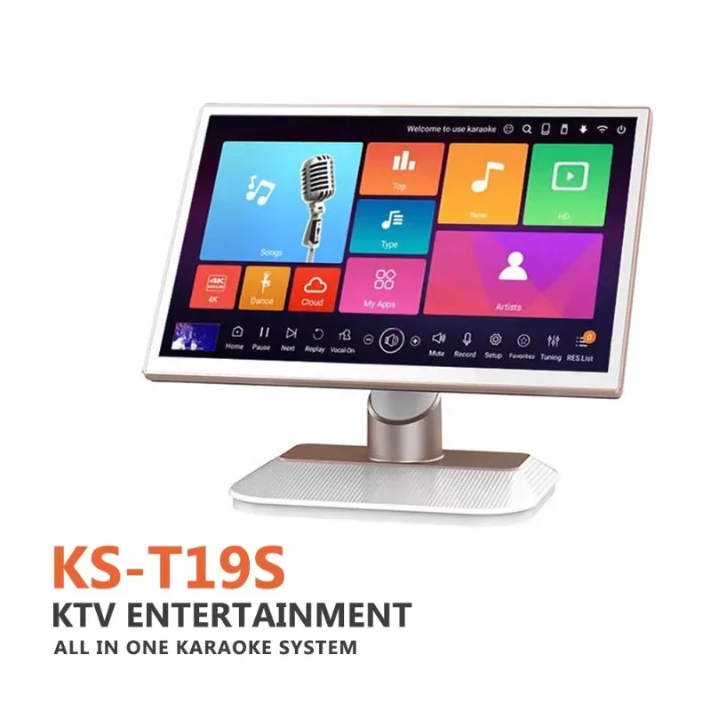 

Touch Screen Android Karaoke Vending Mchaine Ktv Jukebox Karaoke Machine 19 Inch platinum Movie Microphone Rohs Color Rose