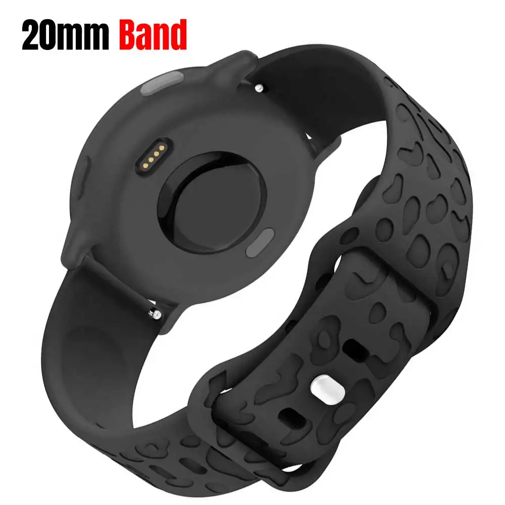 20mm Band for Samsung Galaxy Watch 7 6/5/5 pro/4/6 classic Silicone correa Sport Engraved leopard bracelet Huawei GT 4-3-2 Strap