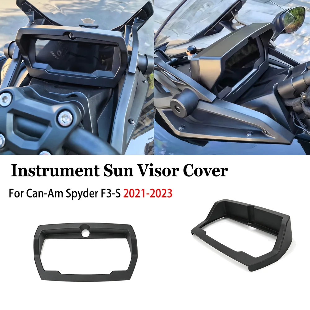 black-accessories-instrument-hat-sun-visor-meter-cover-guard-protector-for-can-am-spyder-f3-s-spyder-f3-s-2021-2022-2023