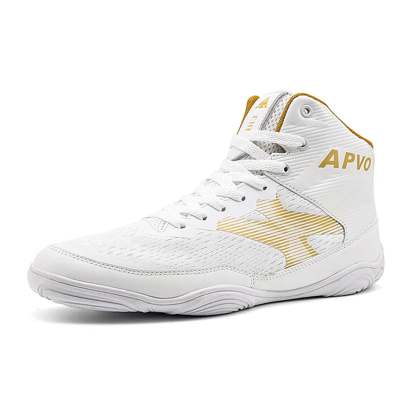 Brand Mid Cut Boy Girl Boxing Shoes Ultra Light Sambo Sport Sneakers Combat Shoes Professional Competition Training Shoes